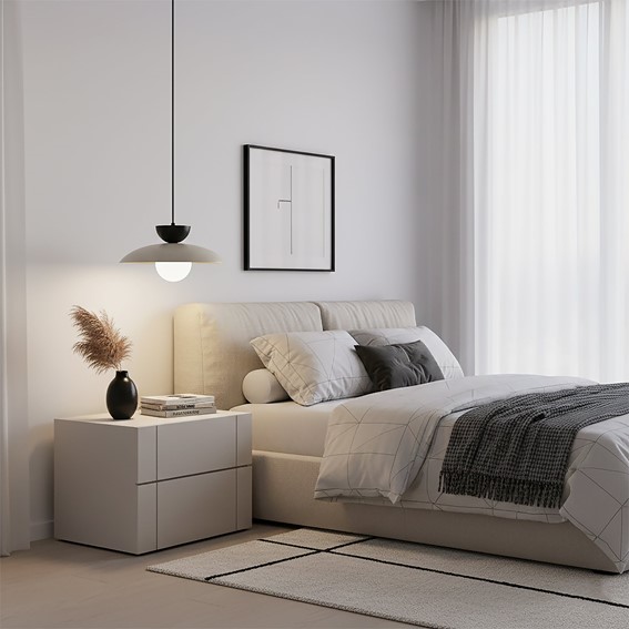 Lampa Wisząca MULAN 1 Beżowy/Czarny