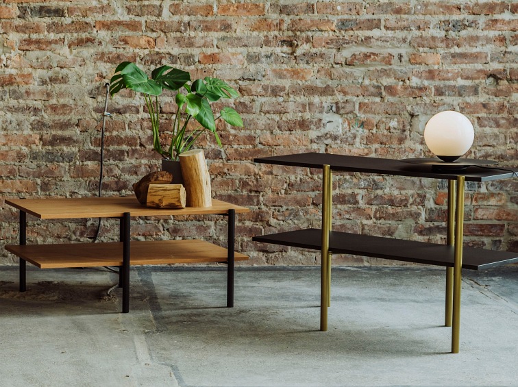 Konsola RAVE BASIC 110x45 Czarny/Złoty