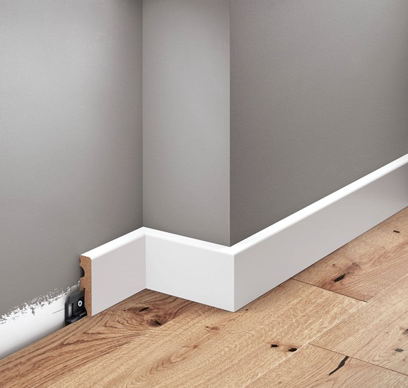 Listwa Przypodłogowa MDF Laminowana LMDF-01 220 cm Biały Półmat