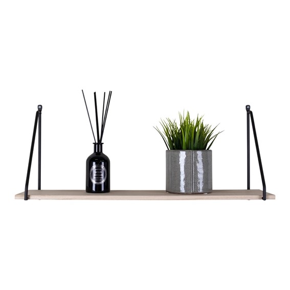 Półka Ścienna ARNHEM 65cm Czarny/Naturalny