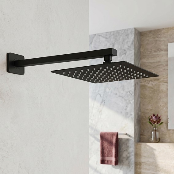 Deszczownica Kwadratowa JS-P015B 25cm Czarny