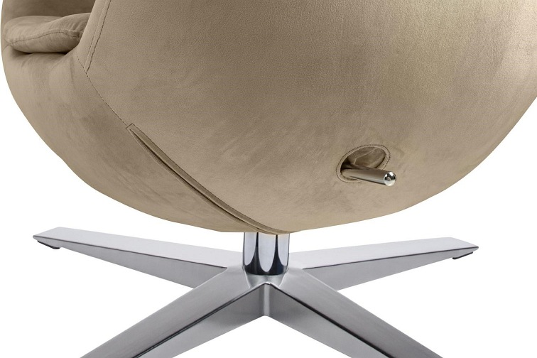 Fotel EGG Szeroki Velvet Khaki