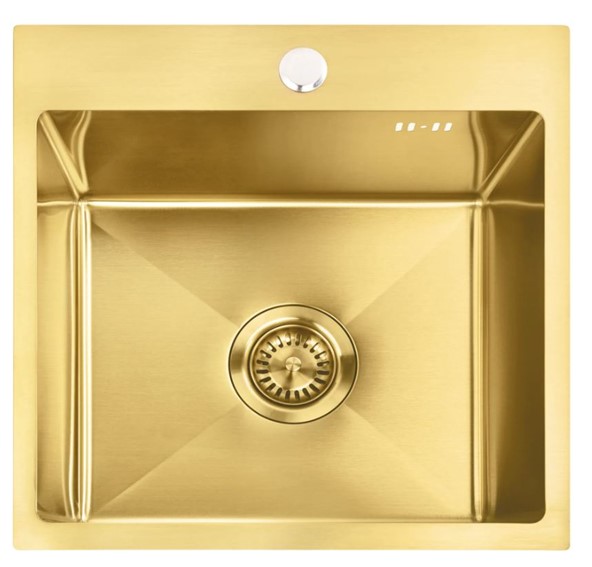 Zlewozmywak Stalowy LEO 40 Złoty Szczotkowany