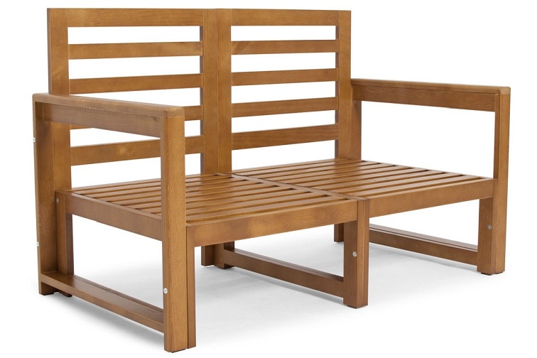 Sofa Ogrodowa MALTA 2-Osobowa Brązowy/Szary