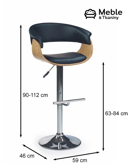 H45 hoker jasny dąb/czarny