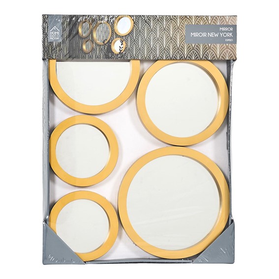 Zestaw 5 Luster GILDED Złoty