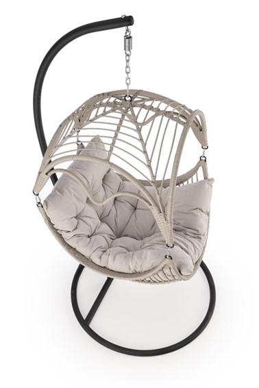 Fotel Ogrodowy RASMUS Czarny/Popiel