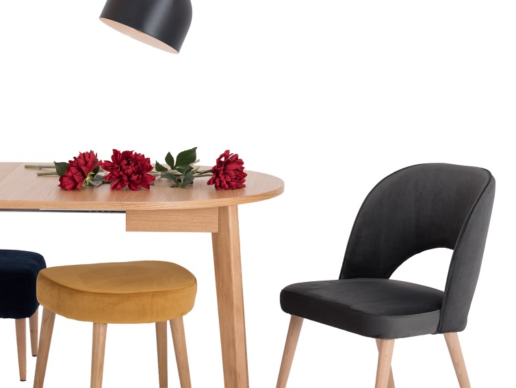 Krzesło Buko 45x50x85 Szary Bez/Naturalny