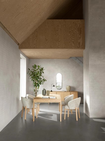 Krzesło DARLENE Dąb Naturalny/Beżowy