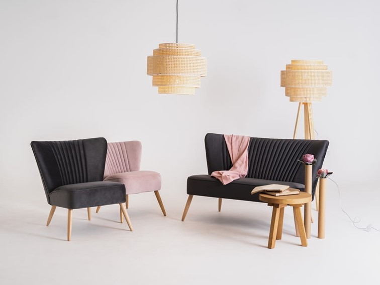 Sofa HARRY XL 2 Os. Szary Beż/Naturalny