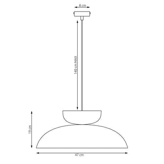 Lampa Wisząca MEGA 1 Czarny