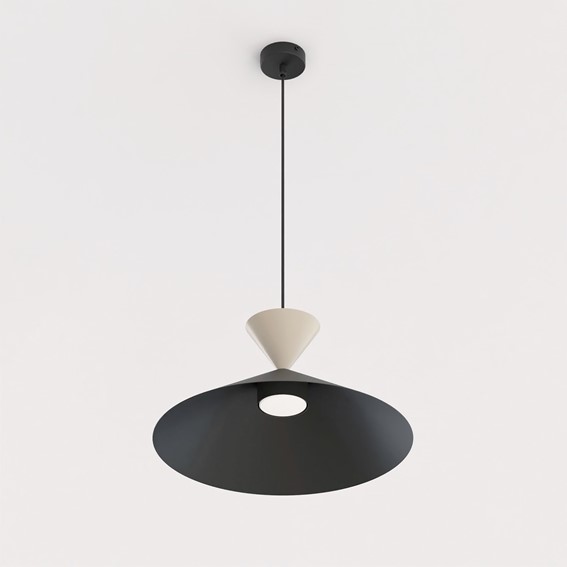 Lampa Wisząca RALF 1M Czarny/Beżowy