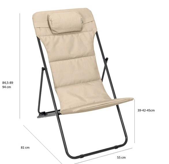 Leżak Ogrodowy GRUE Beżowy