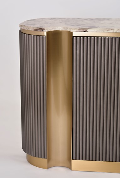 Komoda STILIG ST917 Grafitowy/Złoty