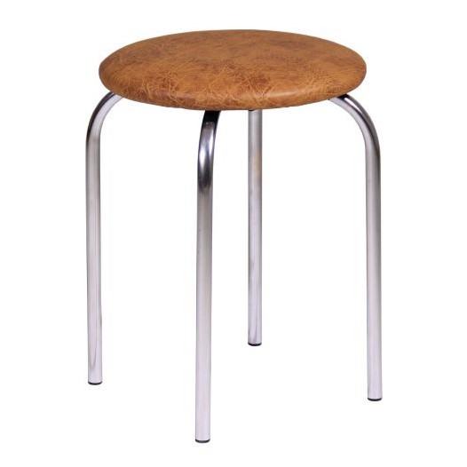 Taboret CHICO 2 Eco Orzech/Chrom