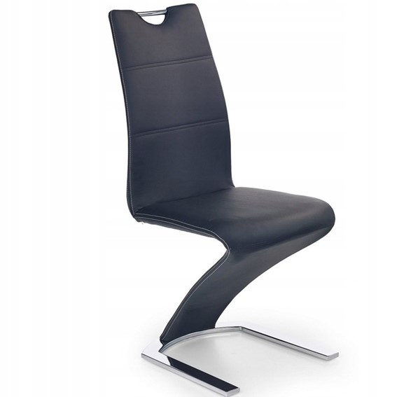 Krzesło K188 Chrom/Czarny Ekoskóra