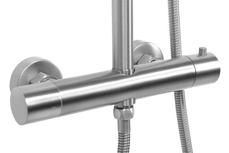 Zestaw Natryskowy VINCENT z Termostatem Nikiel Szczotkowany