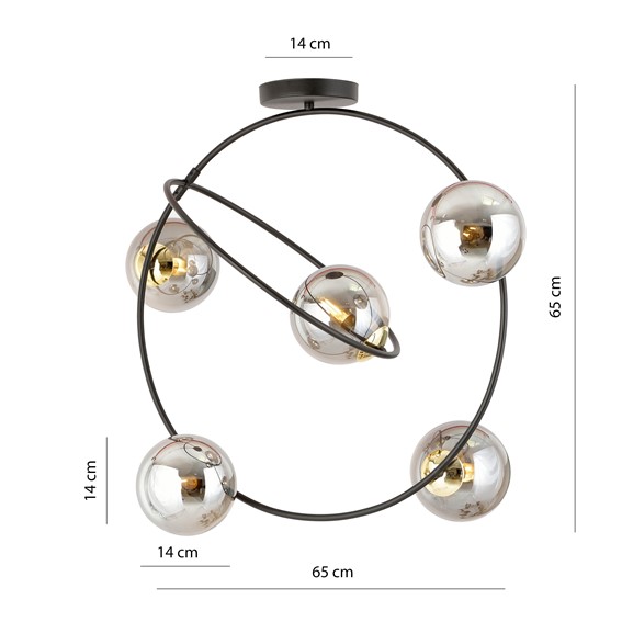 Lampa Sufitowa STARDOM 5 Grafitowy