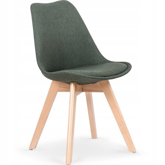Krzesło K303 Buk/Ciemny Zielony