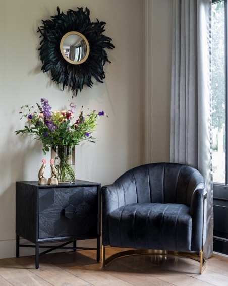 Komoda BLAX - 2 szuflady Czarny