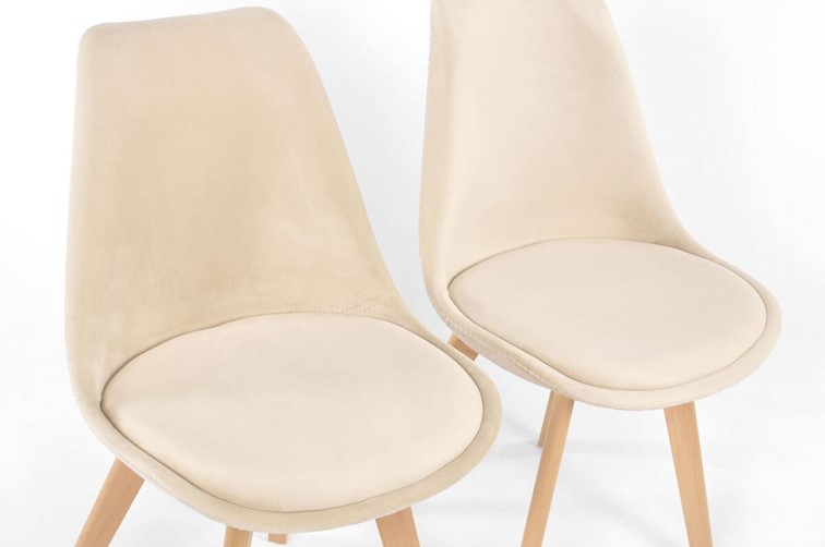 Krzesło BOLONIA LUX Welur Brązowy/Beżowy