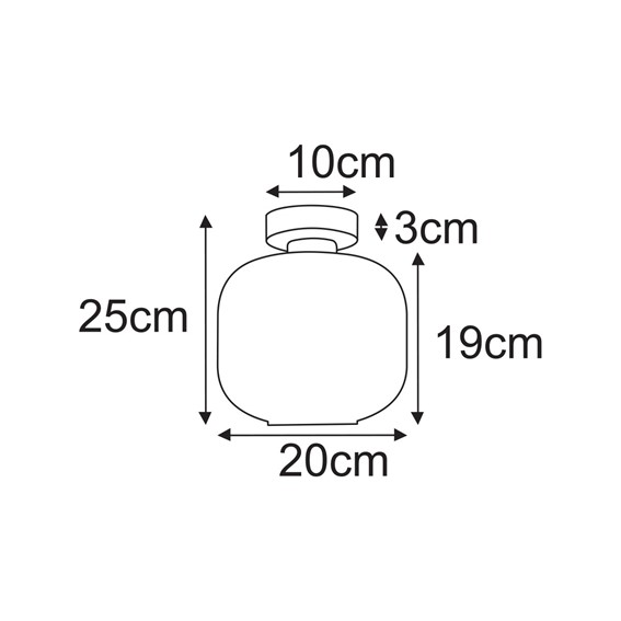 Lampa Sufitowa SPARTA K-5642 Biały/Czarny