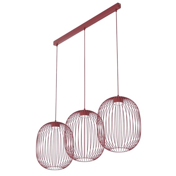 Lampa Wisząca MANTRA 3 Burgundowy