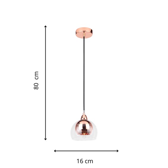 Żyrandol DEX 1 Miedziany