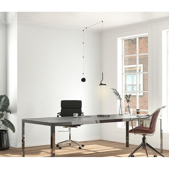 Lampa Ścienna FLAT Czarny