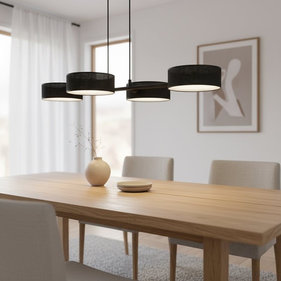 Lampa Wisząca DRUMZ 4 Czarny