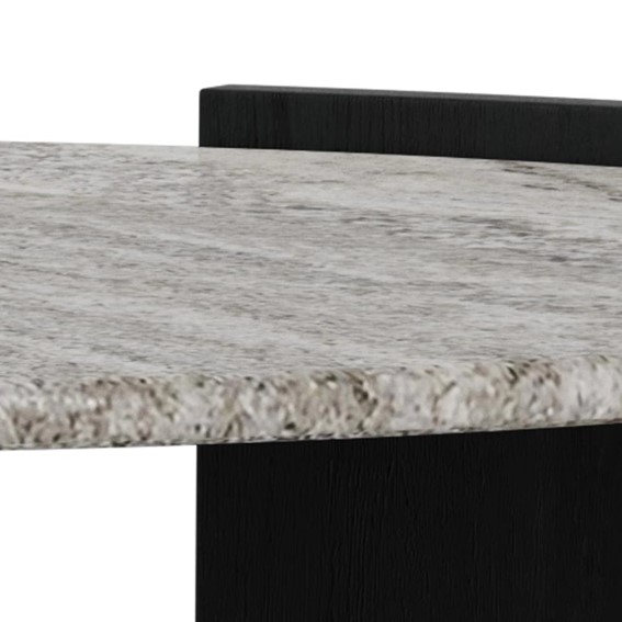 Stolik ZAFRA fi95 Marmur/Czarny