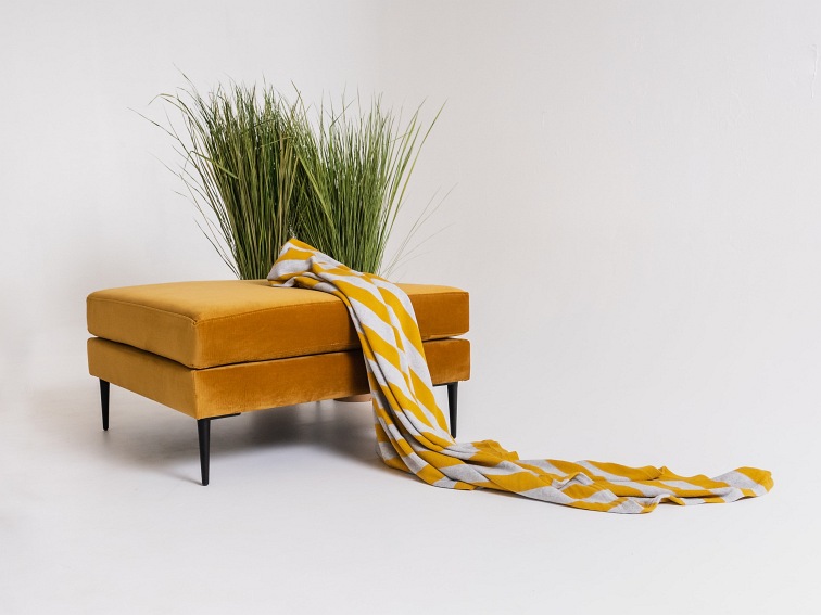 Puf Vergan 84x83x44 Marakuja/Czarny