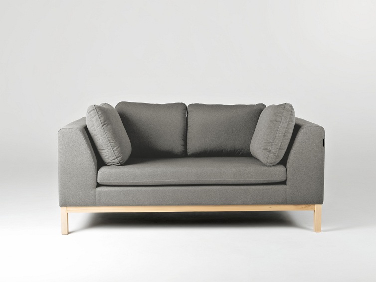 Sofa 2 os. Ambient Wood 171x98x67 Kwarc/Naturalny