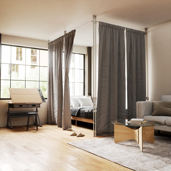 Karnisz ANYWHERE Srebrny