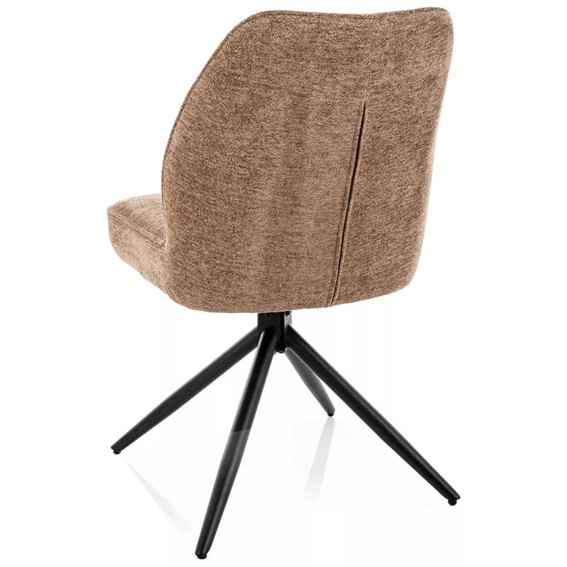 Krzesło JOHN Raven Latte/Czarny Mat