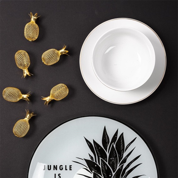 Talerz PEARL GOLD 20cm biały