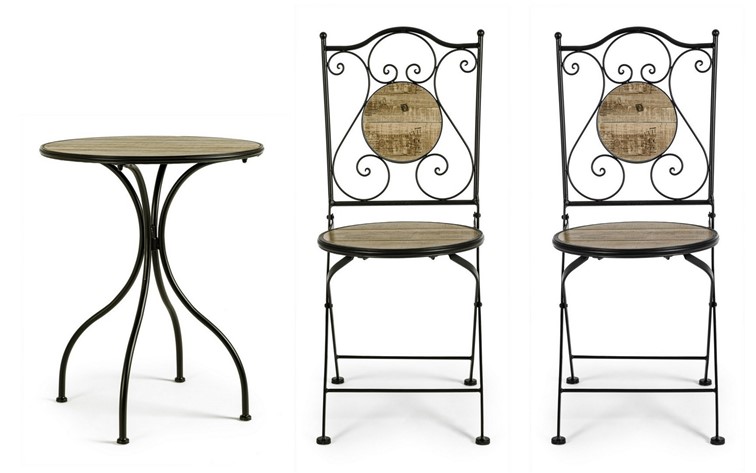 Zestaw Ogrodowych KANSAS Brązowy/Czarny