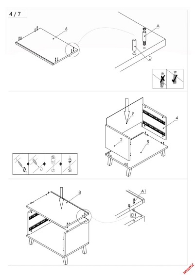 NEST W-2 witryna dąb lefkas/ czarny