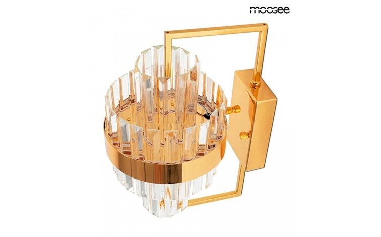 Lampa Ścienna IMPERO Złoty/Transparentny