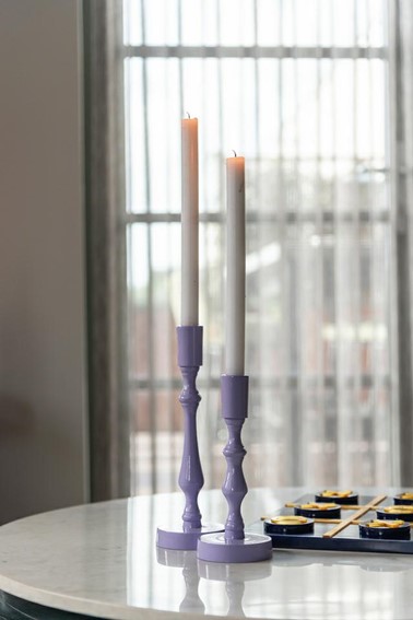 Świecznik REVAN L Fioletowy