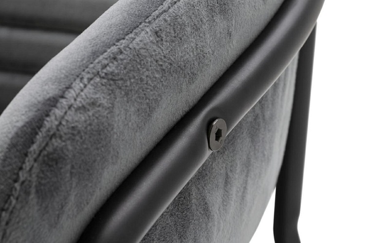 Fotel NAOMI ciemny szary - welur