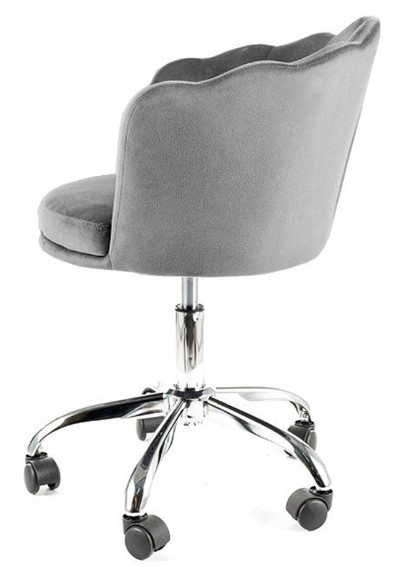 Fotel Obrotowy ROSE Velvet Szary Bluvel 14