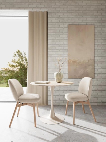 Krzesło JOY Beżowy/Dąb Bielony