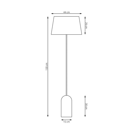 Lampa Podłogowa PEARL LP Szary