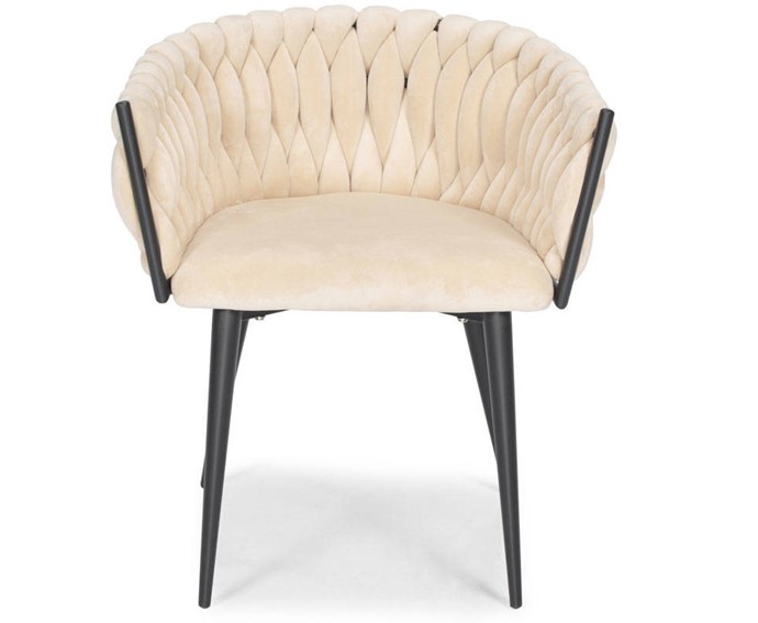 Krzesło ROSA Czarny/Beżowy