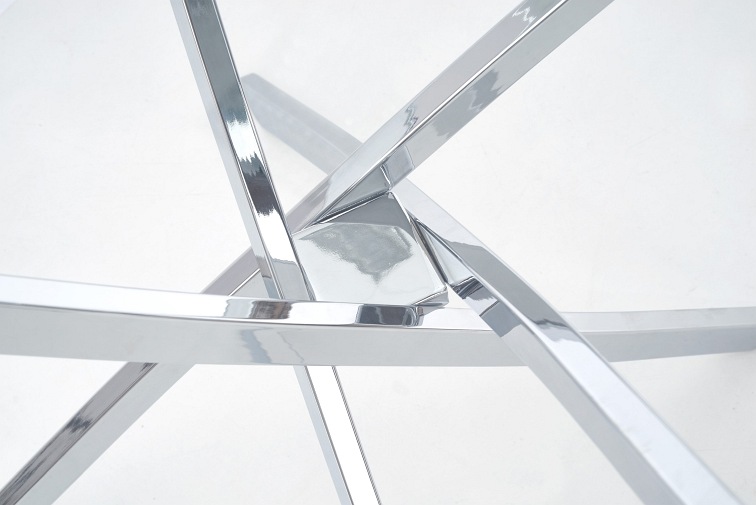 Stół Okrągły RAYMOND fi100 Chromowany/Bezbarwny