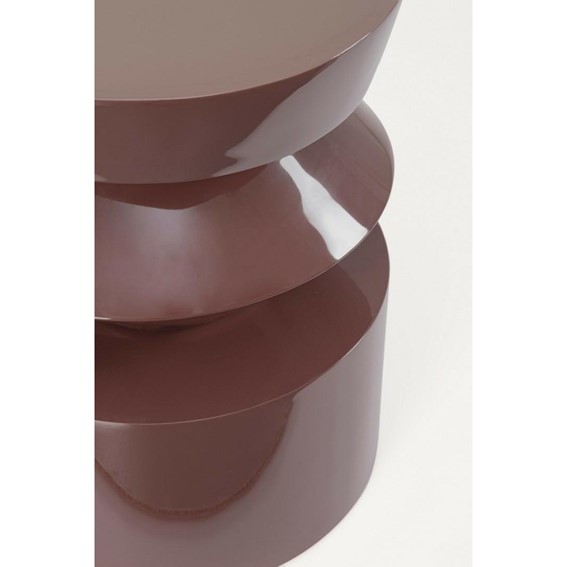 Stolik Kawowy OTILIA CONTOUR Fi39,5cm Czerwony