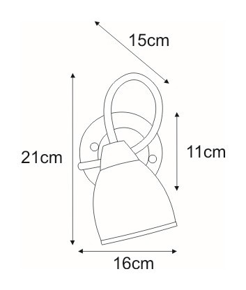 Kinkiet SAMIRA K-JSL-8090/1W CHR Chrom