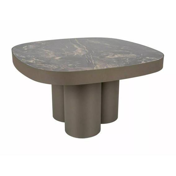 Ława STELLA B 75x75cm Czarny Połysk/Miedziany