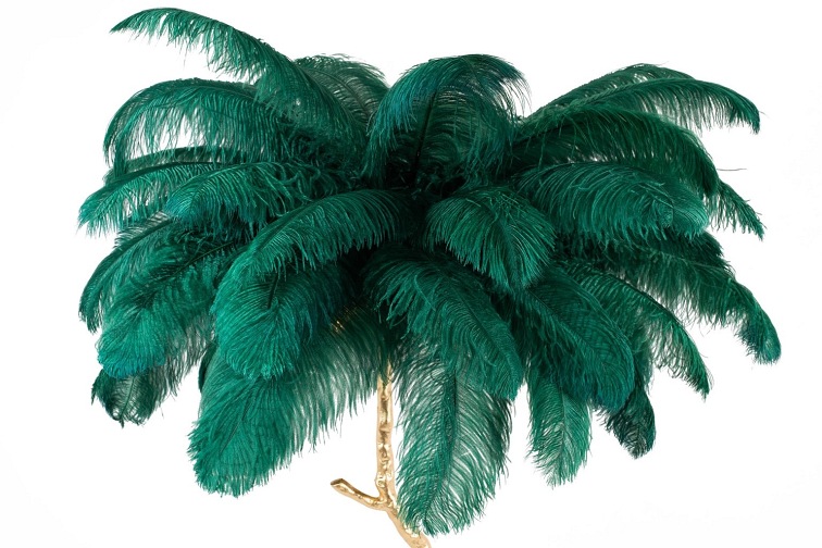 Lampa Podłogowa Tiffany 120x120x175 Złoty/Zielony